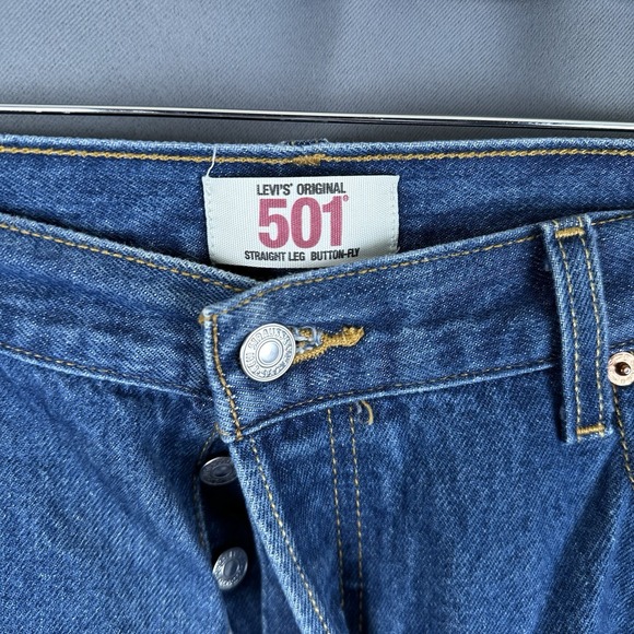 Levi's 501 XX Straight Leg Reg Wash 100% Cotton Button Fly Jeans Men's 40 X 32 - Picture 5 of 8
